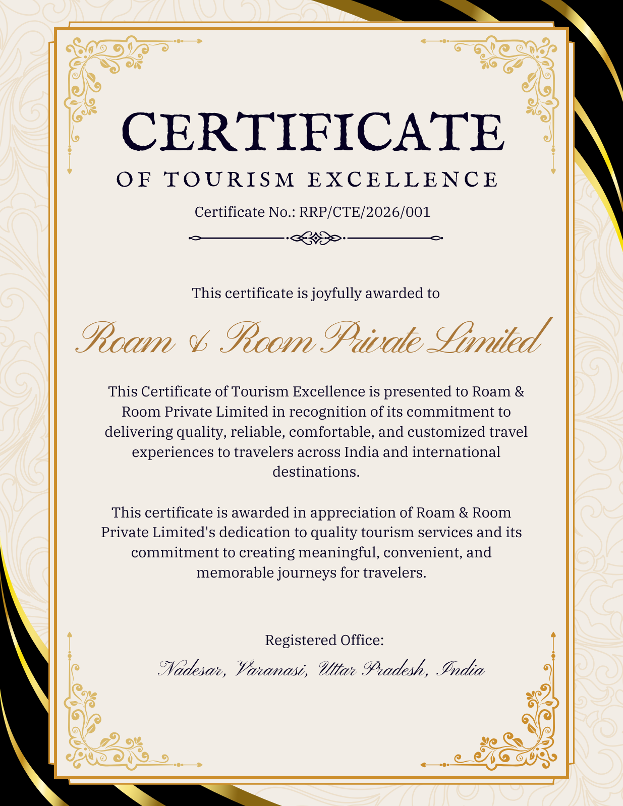 Certificate of Tourism Excellence