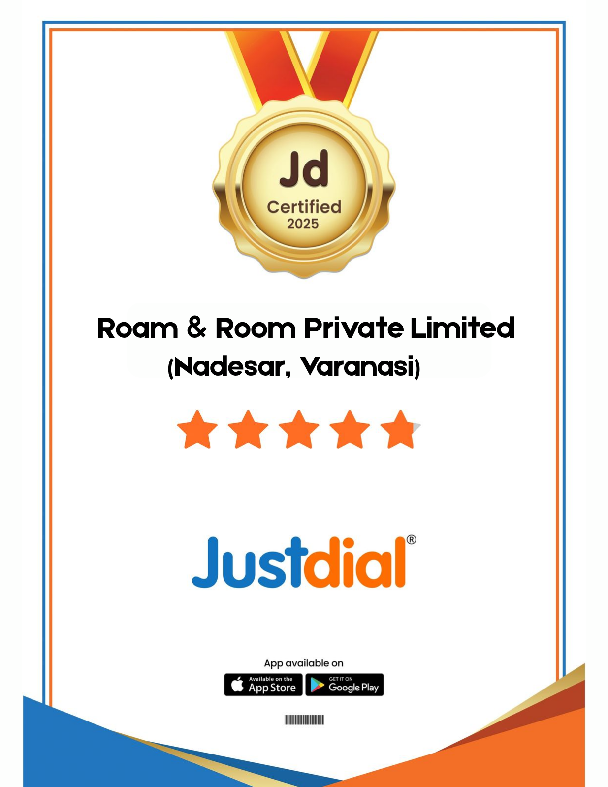 Justdial Certificate