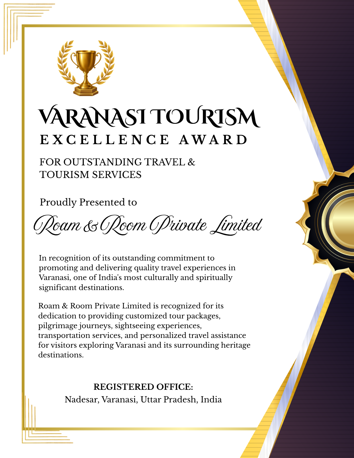 Varanasi Tourism Excellence Award